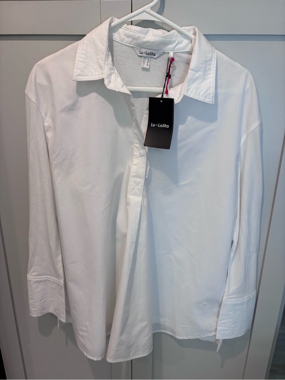 Lolita Classic White Button-Front Collared Blouse